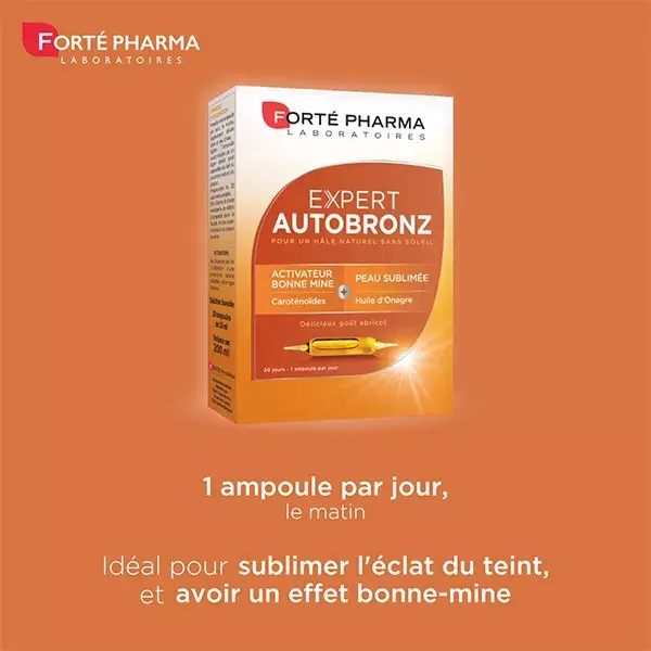 Forté Pharma Expert Autobronzeador Facial e Corporal 20 Ampolas Vitamina E