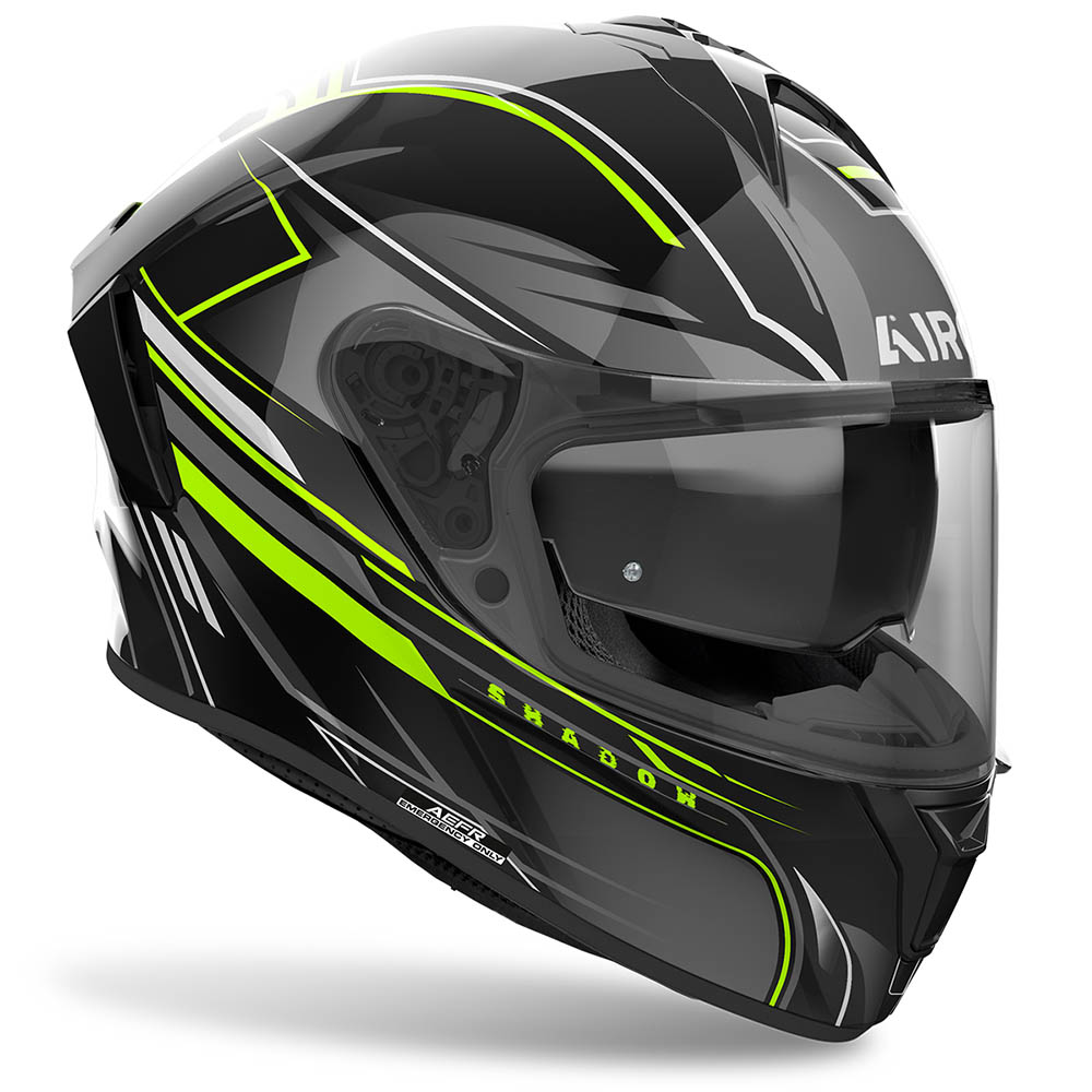 Airoh - Casque Spark 2 Shadow Noir / Jaune fluo / Brillant
