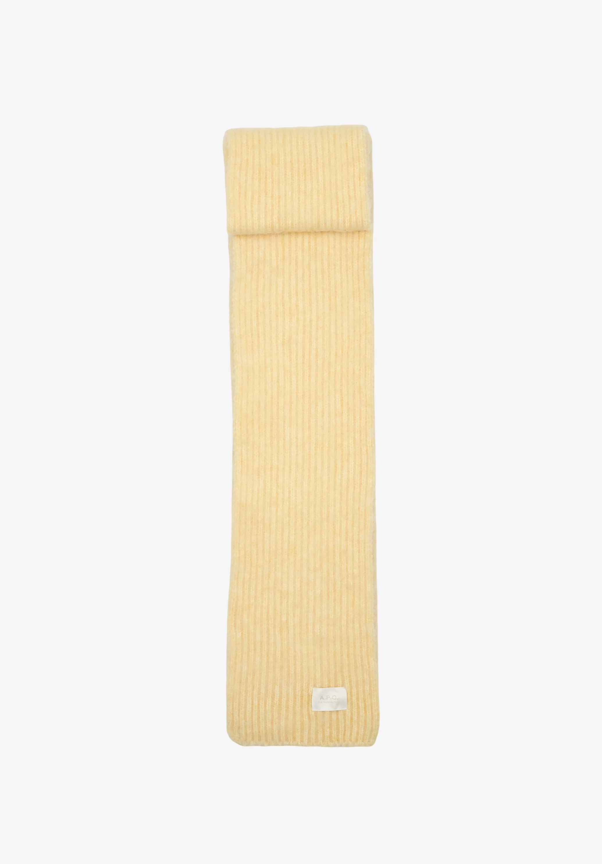 Echarpe en laine d'alpaga mélangée - Jaune clair