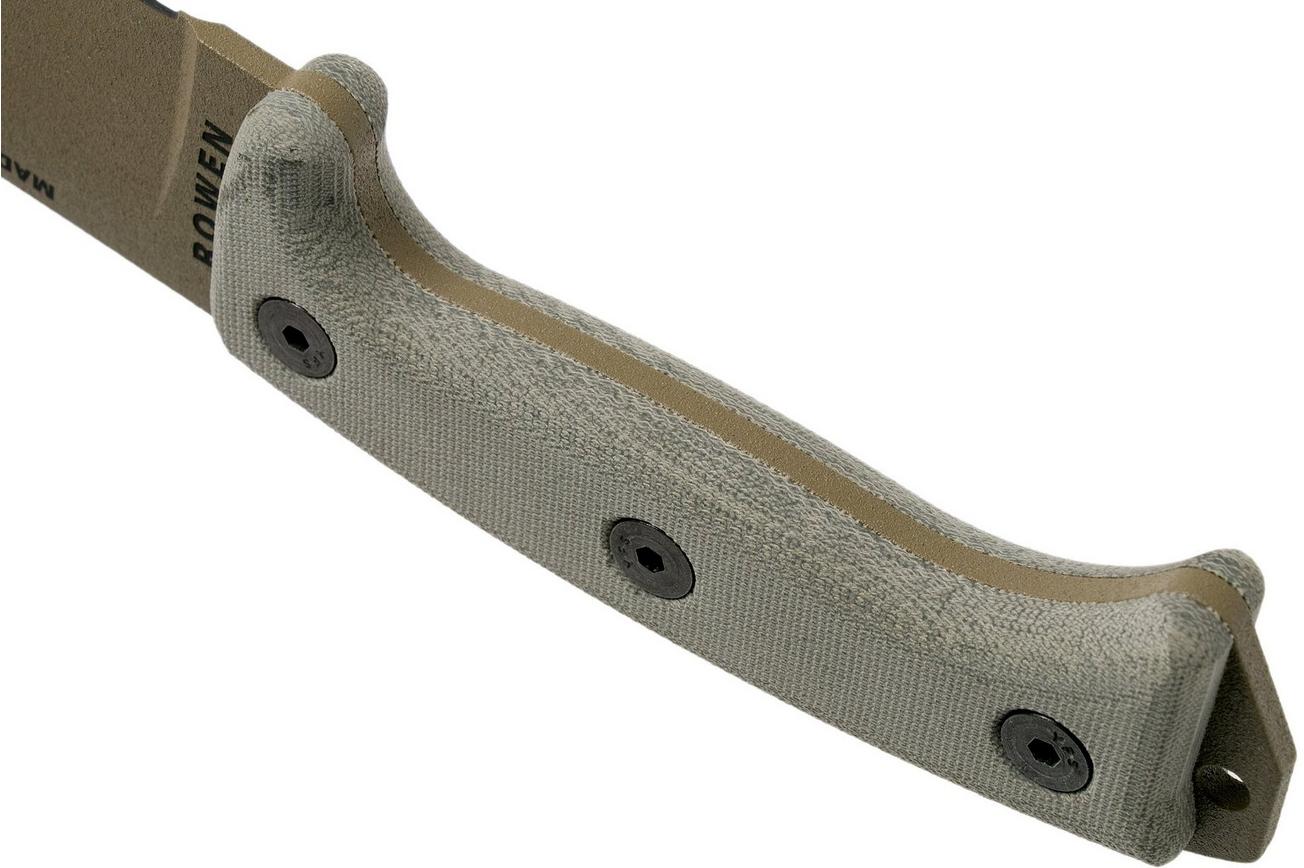 ESEE Junglas Dark Earth, JUNGLAS-DE survivalmes kydex schede   MOLLE-back