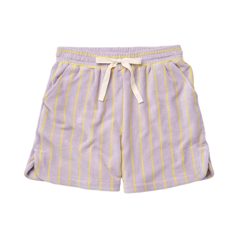 Bongusta  Naram Gym Shorts - Llilac & Neon Yellow