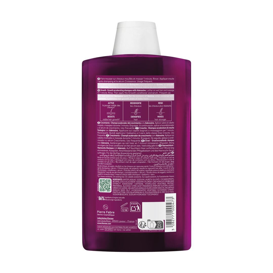 Champô Quinina Acelerador Crescimento - 400ml