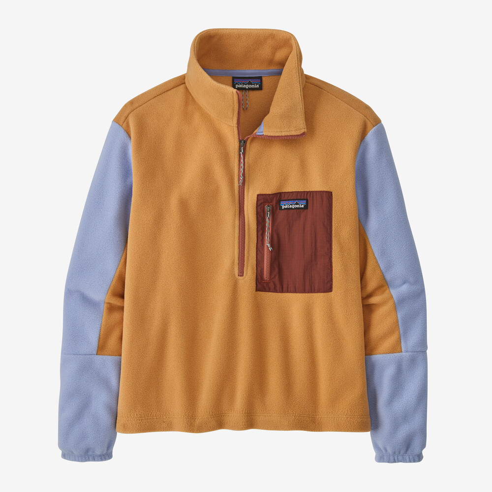 Damen-Fleecepullover von Microdini mit halbem Reißverschluss