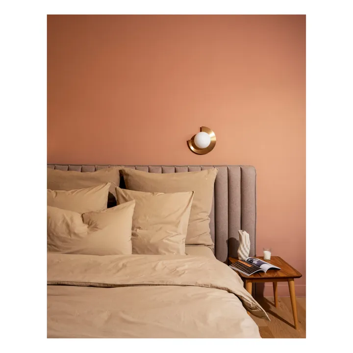 La cerise sur le gâteau Taie d'oreiller Céleste en coton bio | Beige