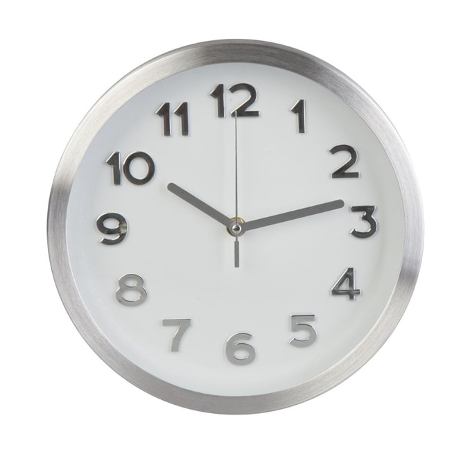 Wanduhr - aus Aluminium - ca. 25 x 25 x 4 cm