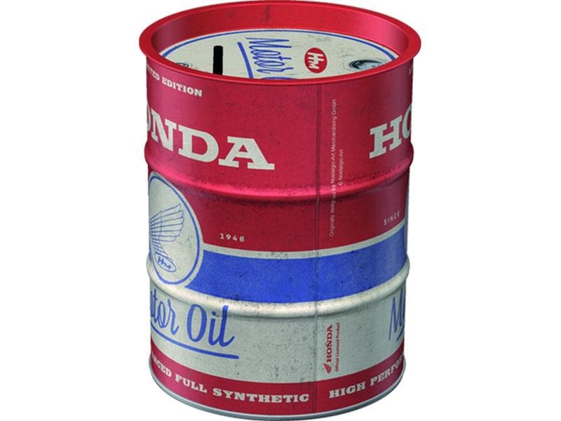 Nostalgic Art Spardose Honda Schriftzug Sparkasse in Ölfass-Form