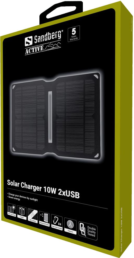 Sandberg 10W dobbelt USB-solcelleoplader
