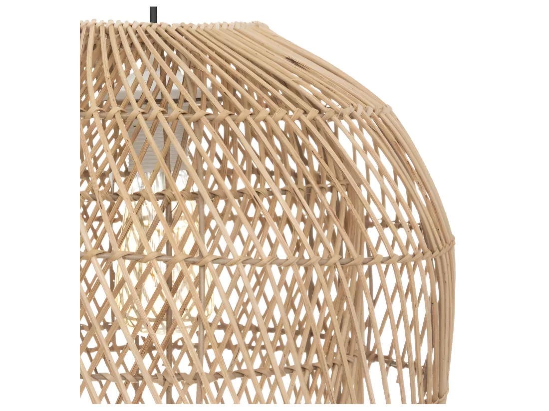 Luminaire Suspension en Rotin et Métal D 38 cm