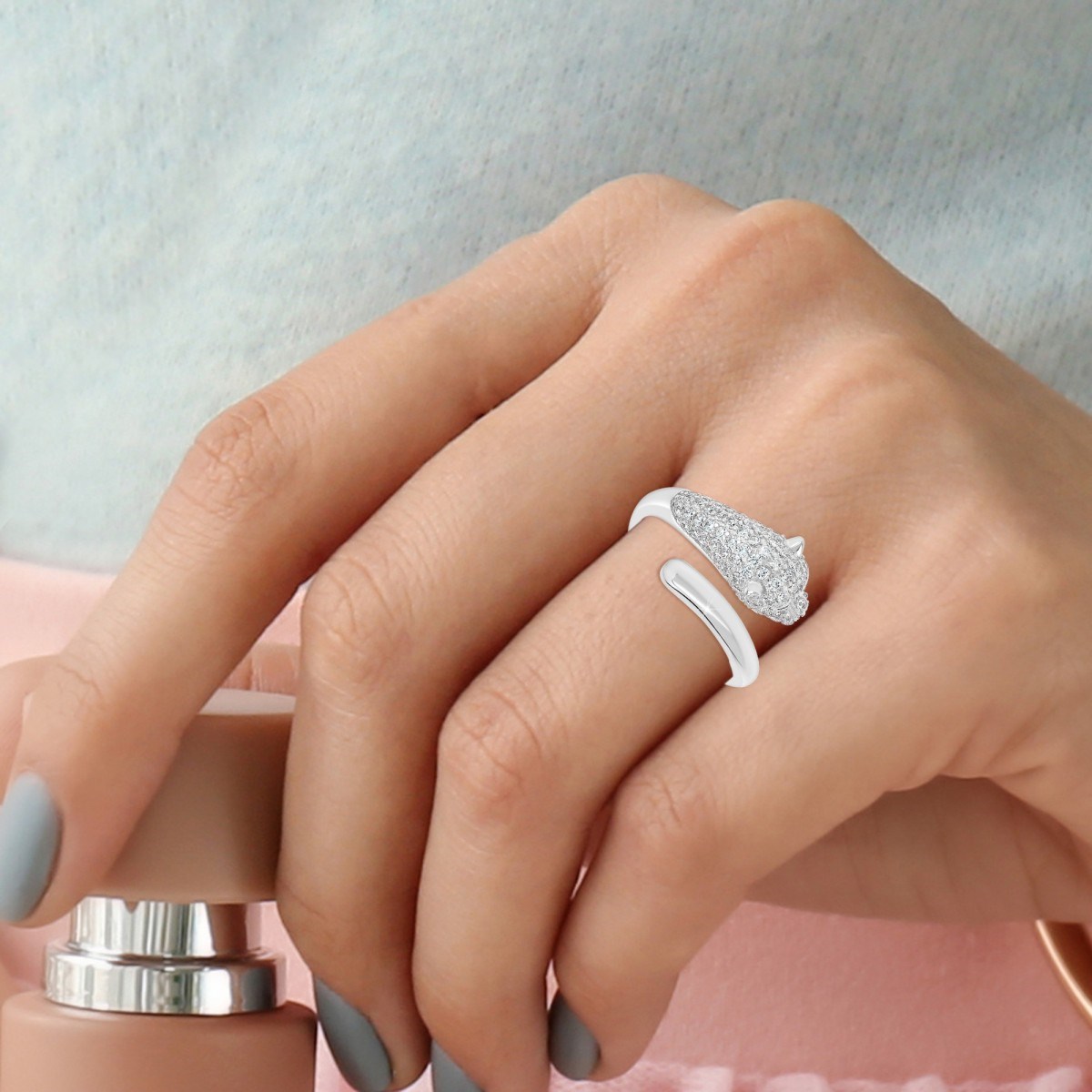 Bague léopard ajustable SC Crystal