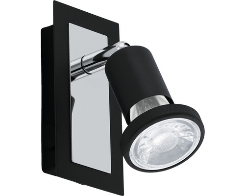 LED wandspot 5W 400 lm 3000 K 38° L 12 cm zwart/chroom