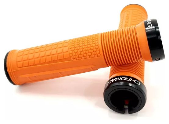 Poignées de Vélo Verrouillables Chromag Format Single Clamp Grips Orange