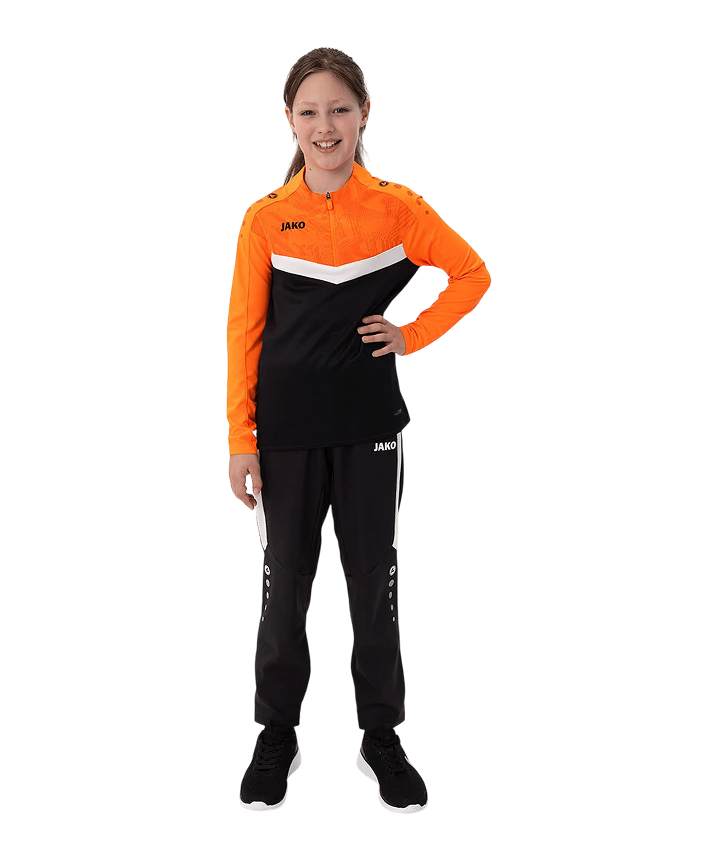 JAKO Iconic HalfZip Sweatshirt Kids Schwarz F807