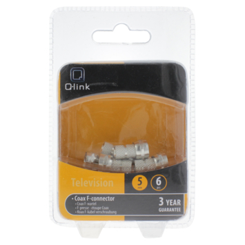 Q-Link coax F-wartel 5mm 6stuks