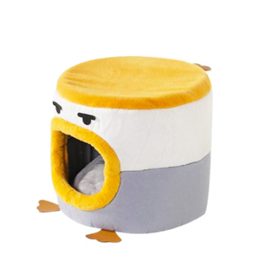 casinha de animais de estimação com carinha sorridente
