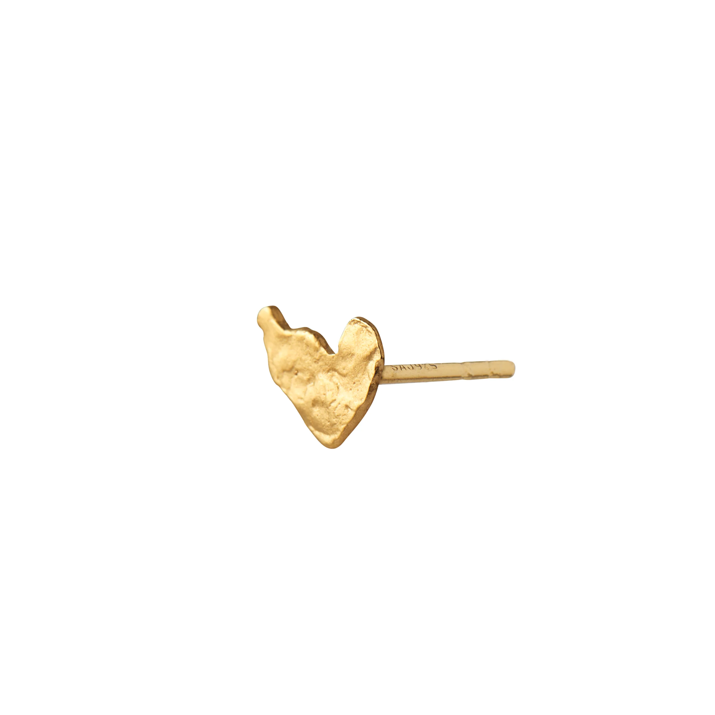 STINE A Jewelry  petit splash disco heart ørestik - forgyldt
