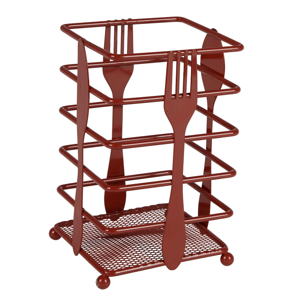 Range couvert métal design cuillère fourchette couteau 10x10xH16,5cm