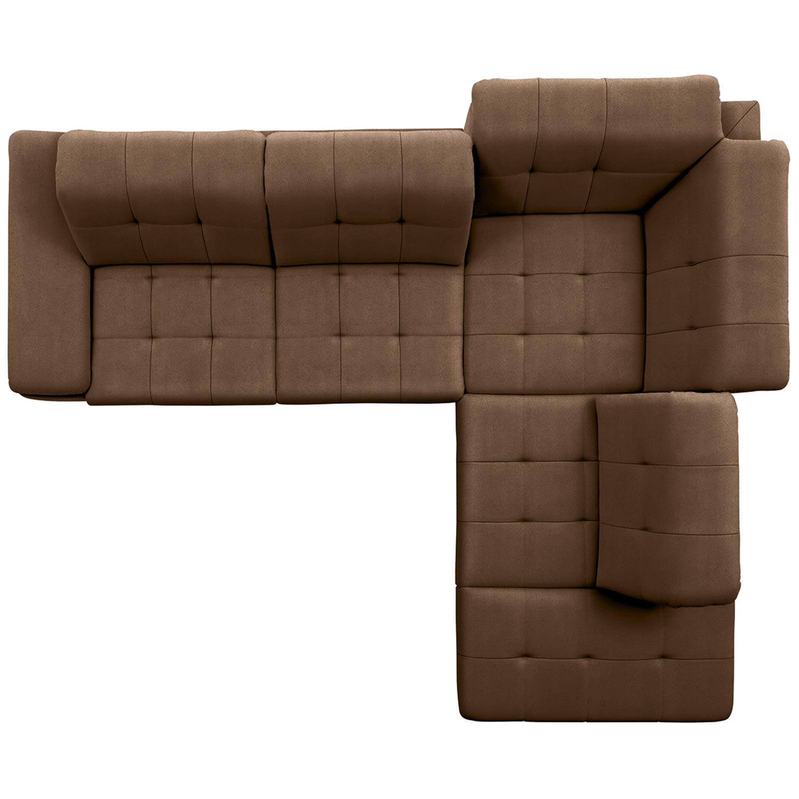 polsterpower Ecksofa - Holiday mandel - Basismodell - Ottomane rechts
