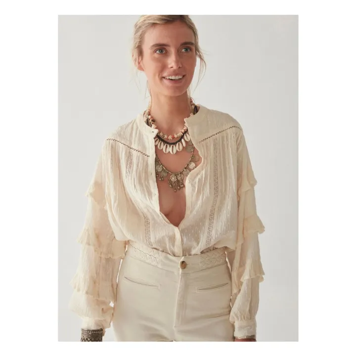 Maison Hotel Blouse Brodée Alberta | Ecru