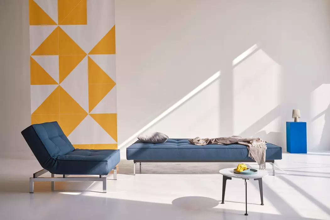 Schlafsofa Splitback Chrom