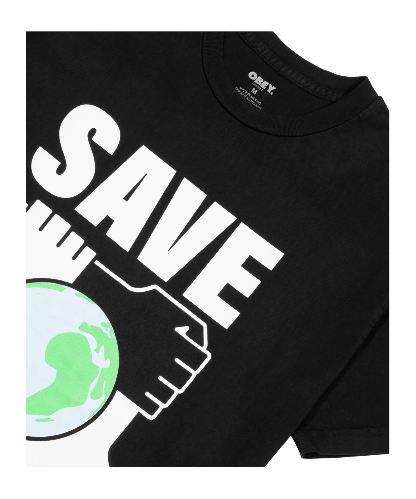 Obey Save Earth T-Shirt Schwarz