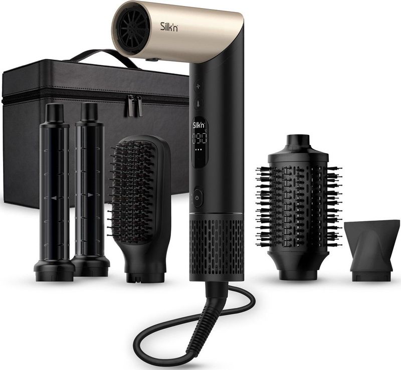 Silk'n - SilkyAir Flex - Luchtstylingtool - Zwart - 5-in-1