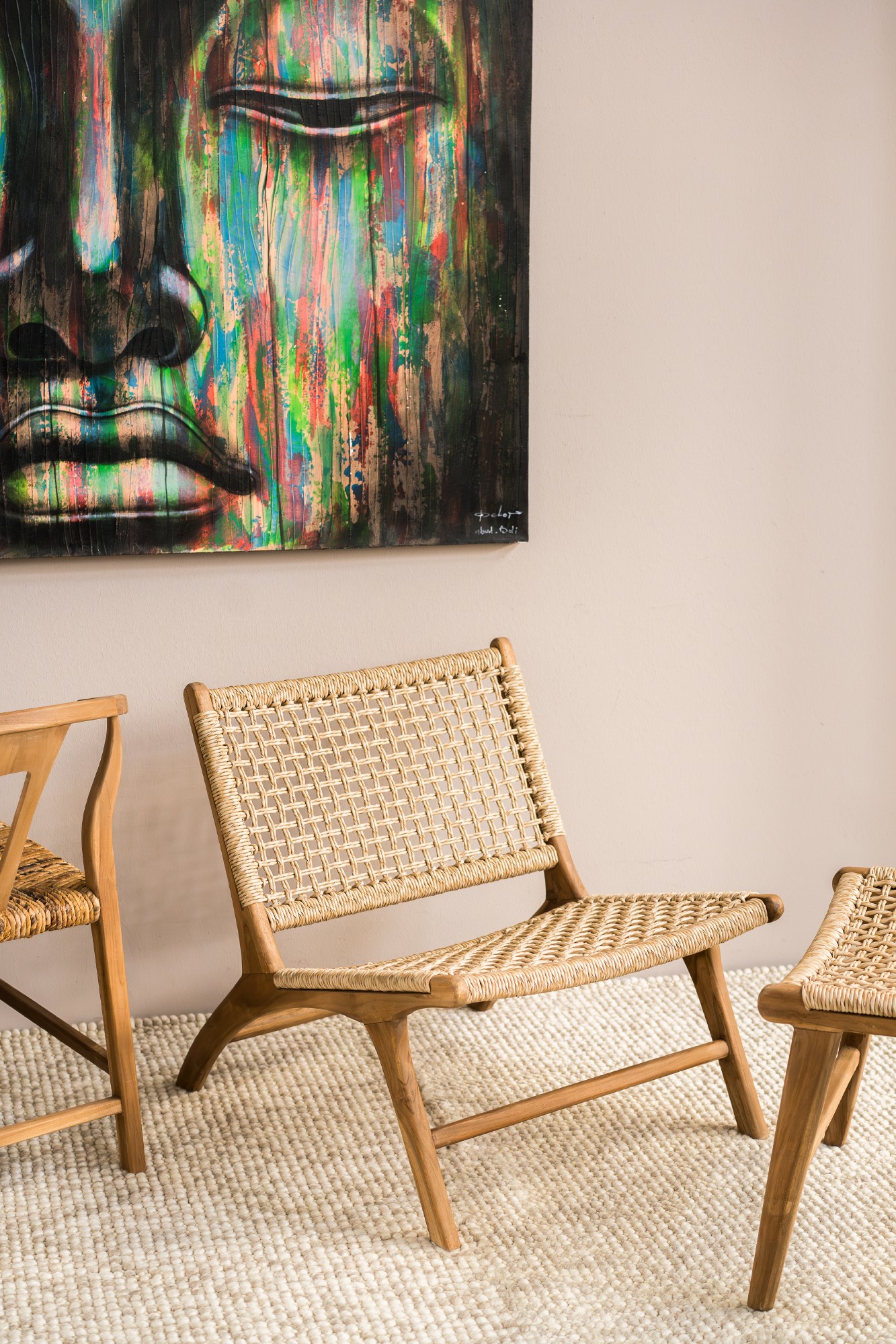 Lounge-Sessel 'Driessen' aus Teak, natur, B 65 cm, H 70 cm, L 78 cm von fischer's lagerhaus