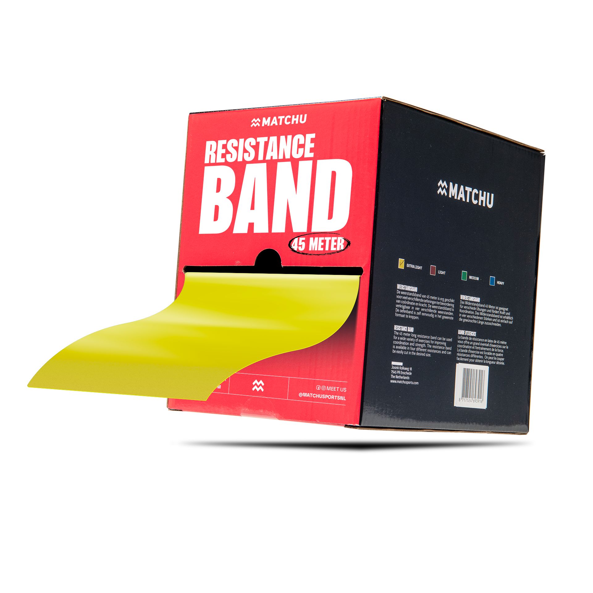 Matchu Sports - Fitnessband Rolle - Extra Leicht 45 Meter