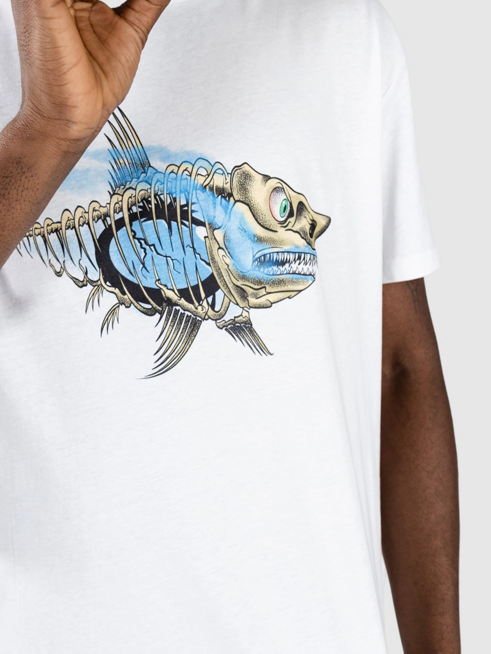 Blue Tomato Shark Skeleton T-Shirt white