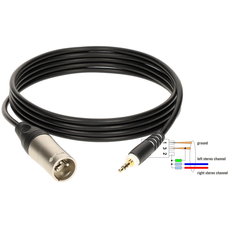 Klotz AB-MM0300 mobile rec XLR naar 3.5 mm TRS 3 meter