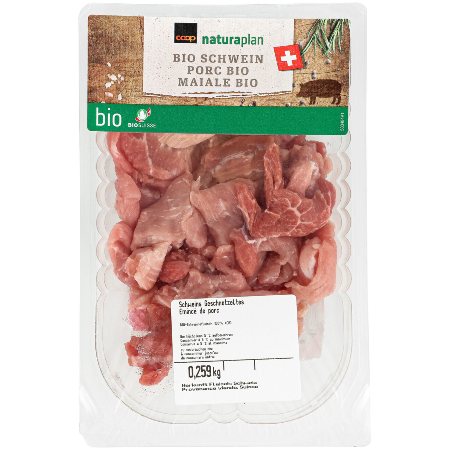 Naturaplan Bio Schweins Geschnetzeltes ca. 250g
