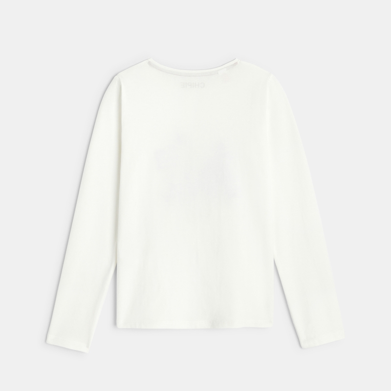 T-shirt blanc scottish brodé Chipie fille