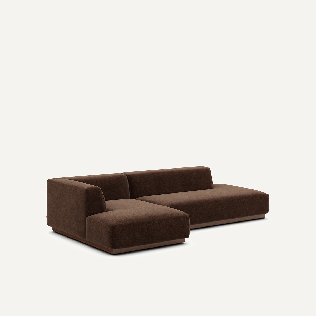 AM.PM<br>Sofá de canto esquerdo XL em veludo chenille, Jacopo