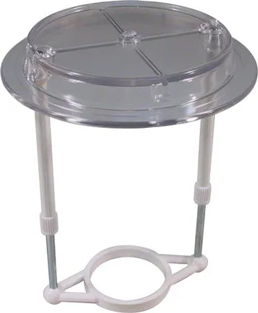 Skærmstativ, hvid plast, Ø40mm, forskydelig 14 - 21 cm