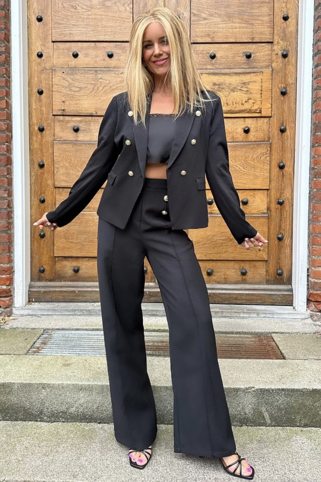 Valentin Studio Gold Button Blazer
