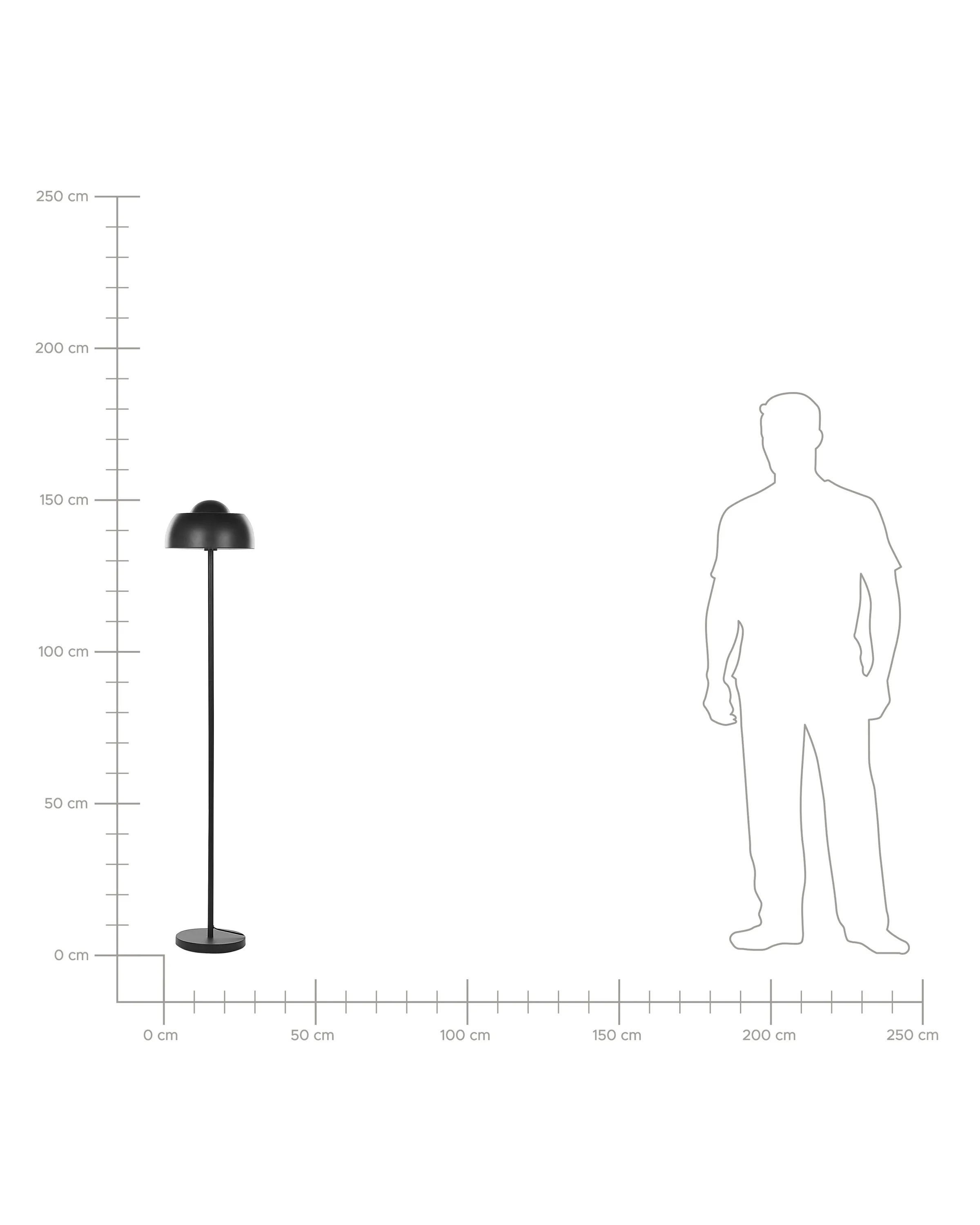 Staande lamp SENETTE Metaal Zwart