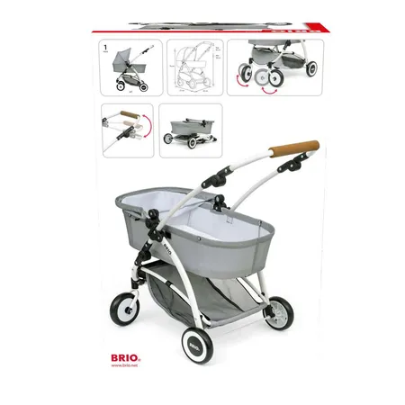 Ravensburger Puppenwagen Spin Grau mit Schwenkrädern