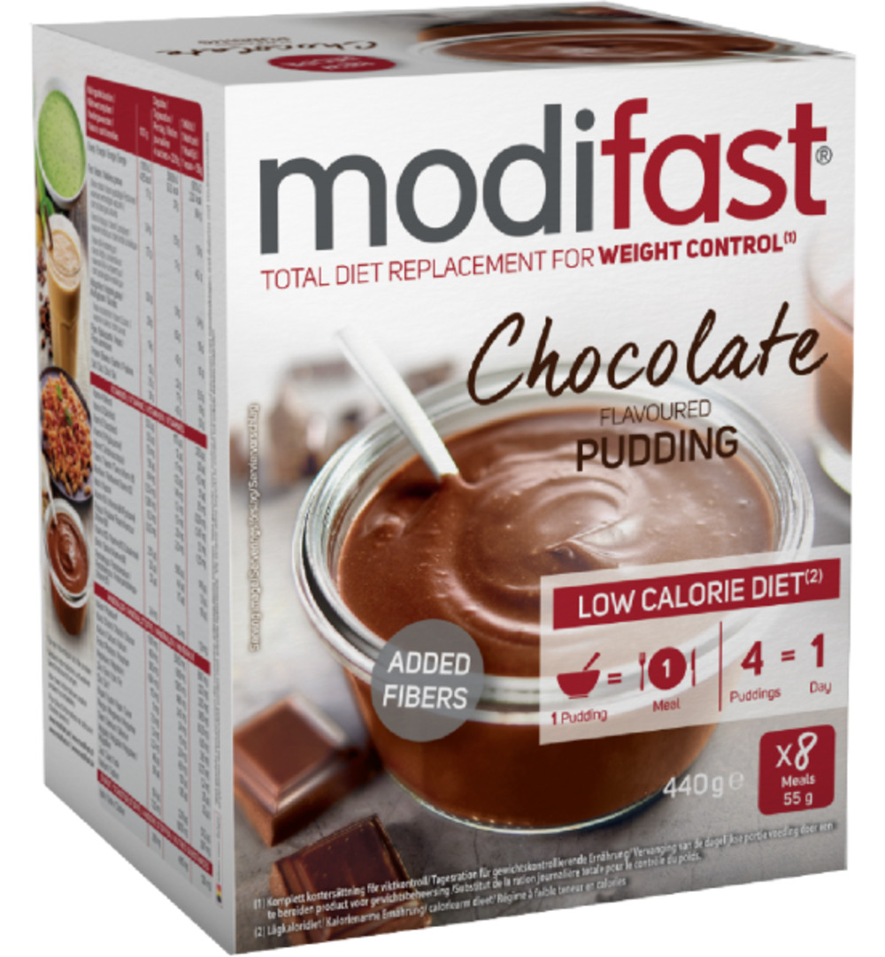Modifast Intensive Pudding Chocolade 8 Zakjes (440 gr)