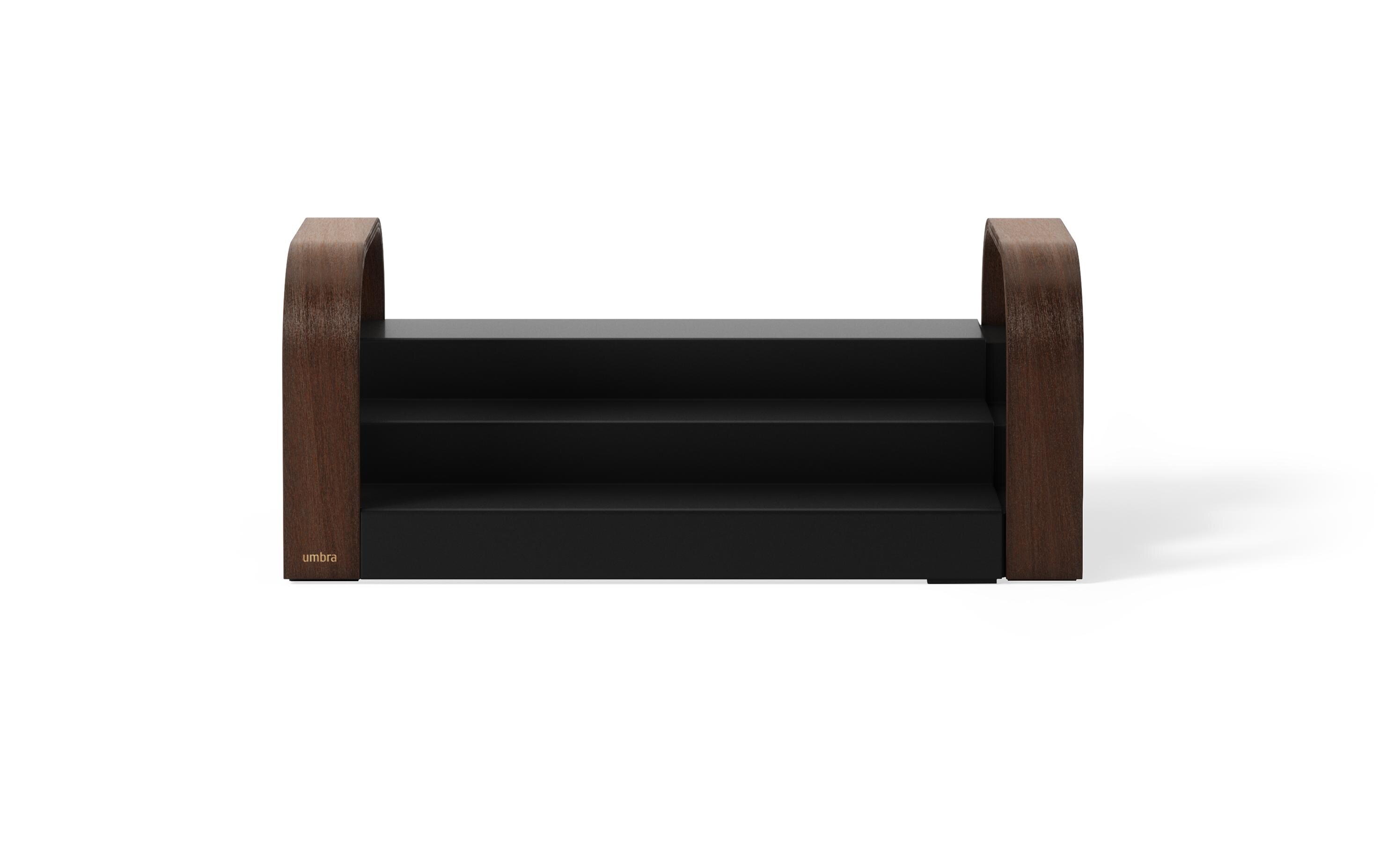 Gewürzregal Bellwood Schwarz/WalnussDreistufiger Küchen-Organizer