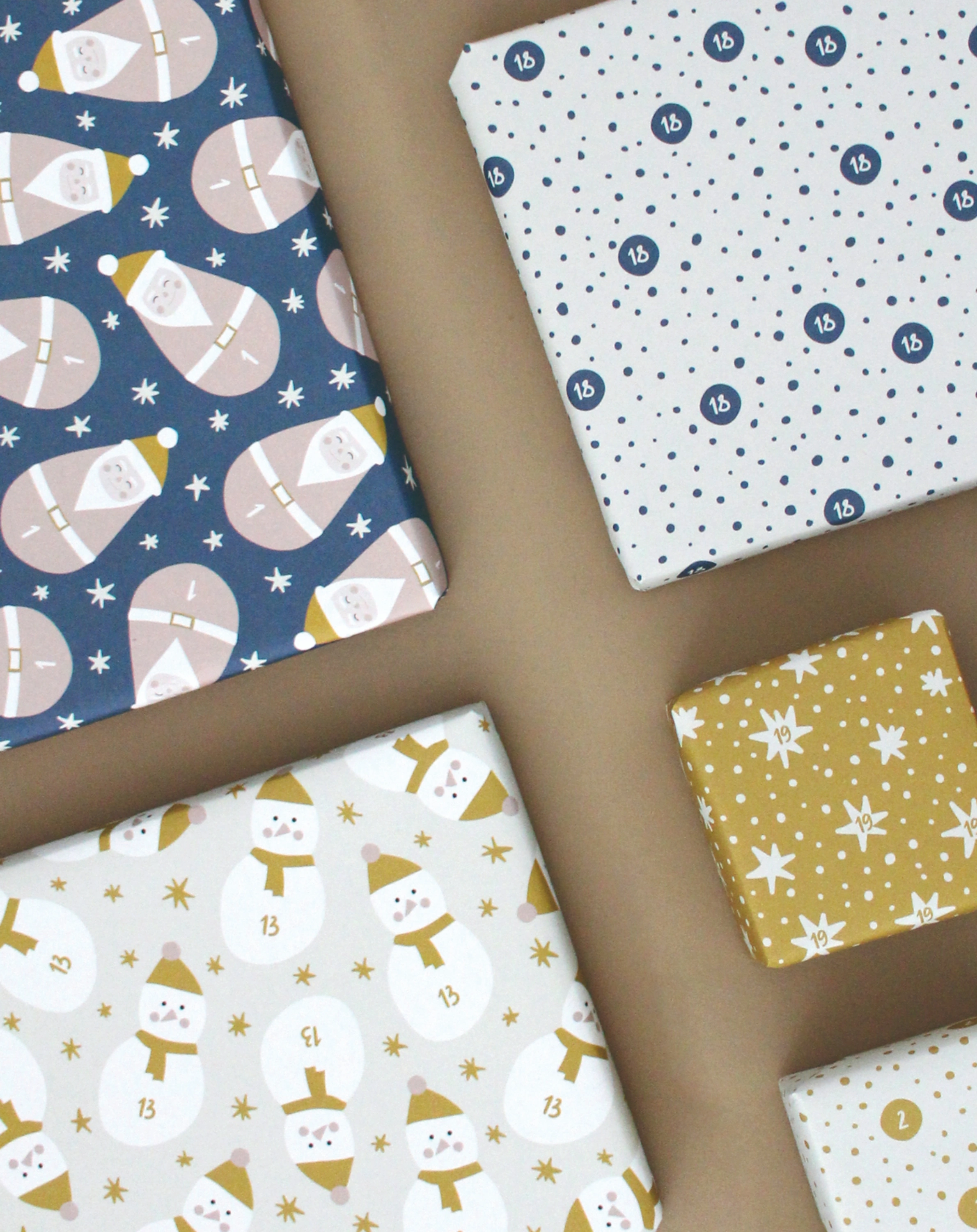 Geschenkpapier-Booklet ADVENT CALENDAR 24-teilig
