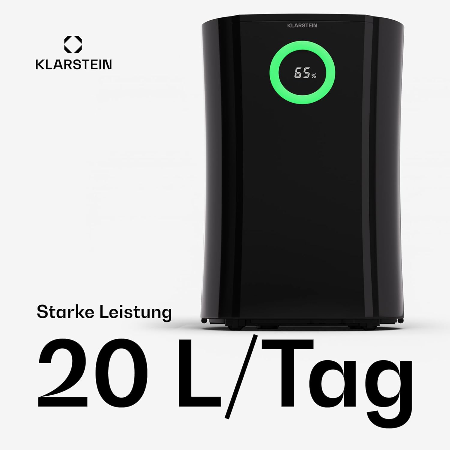 Klarstein DryFy Pro Connect 20L Luftentfeuchter, WiFi App Steuerung, 20L/Tag, 4L Tank, Timer, Elektrisch, Raumgröße 20-30m², Smarter Luftentfeuchter, Tragbar, Automatische Abschaltung, Schwarz