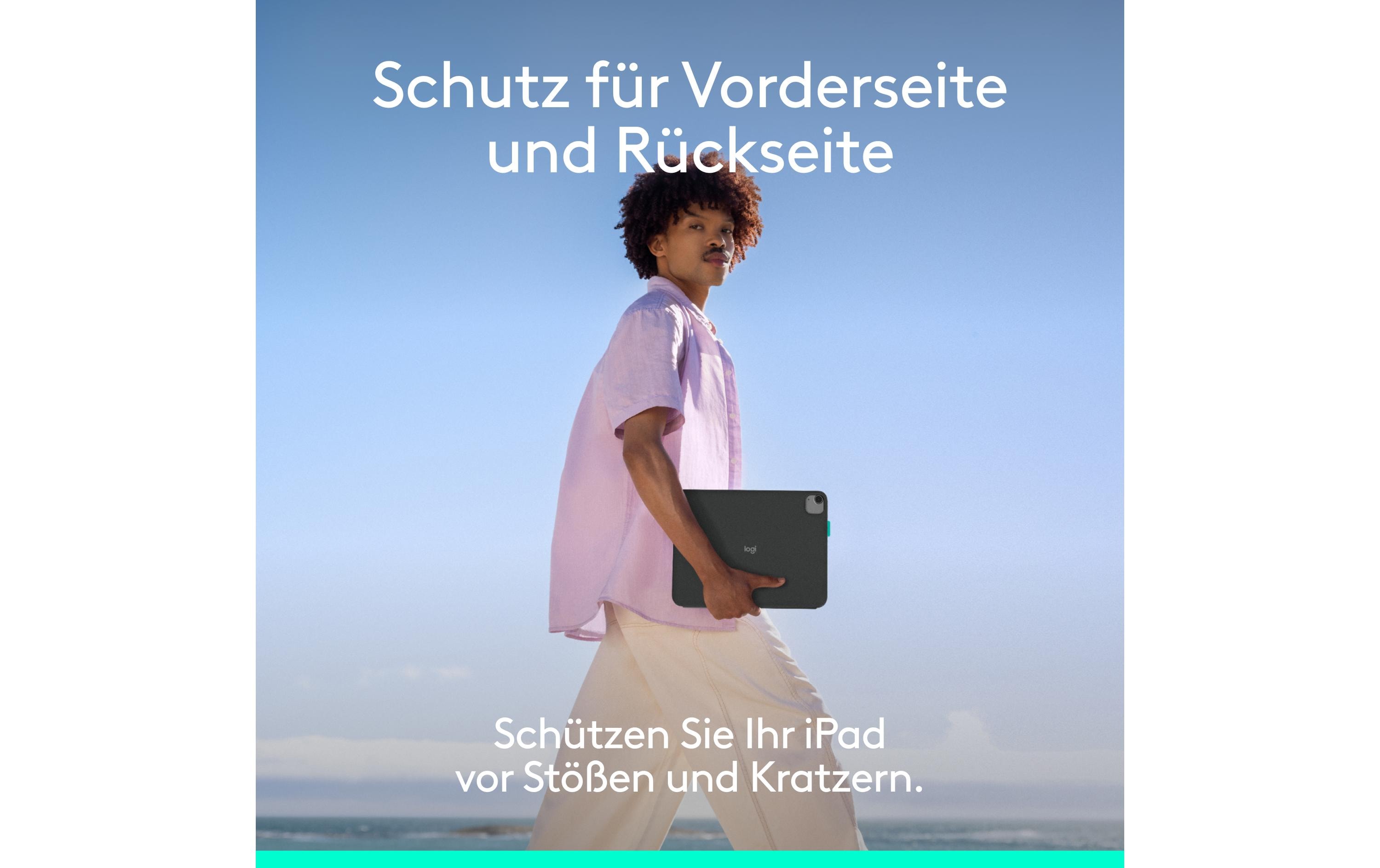 Tablet Tastatur Cover Flip Folio iPad Pro & Air11<br>Vielseitiges iPad Cover mit verstaubarer Tastatur