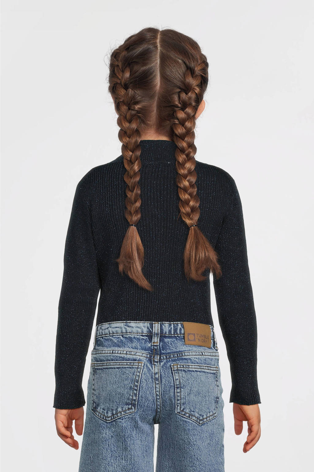 NAME IT top NKFPRIAGLITTER met glitters donkerblauw
