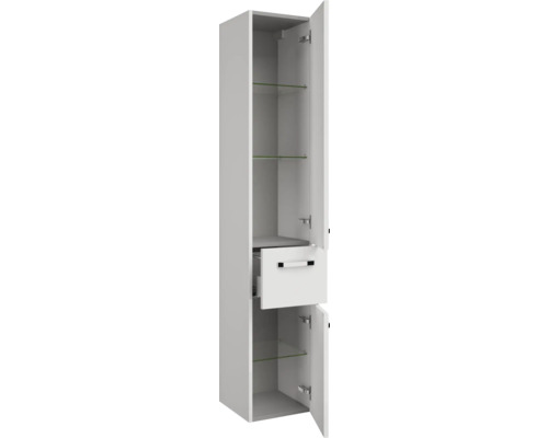 Pelipal xpressline 4010 badkamermeubelset, BxHxD 144 x 200 x 45 cm, hoogglans witte fronten, met witte keramische wastafel, 4010.0800111095