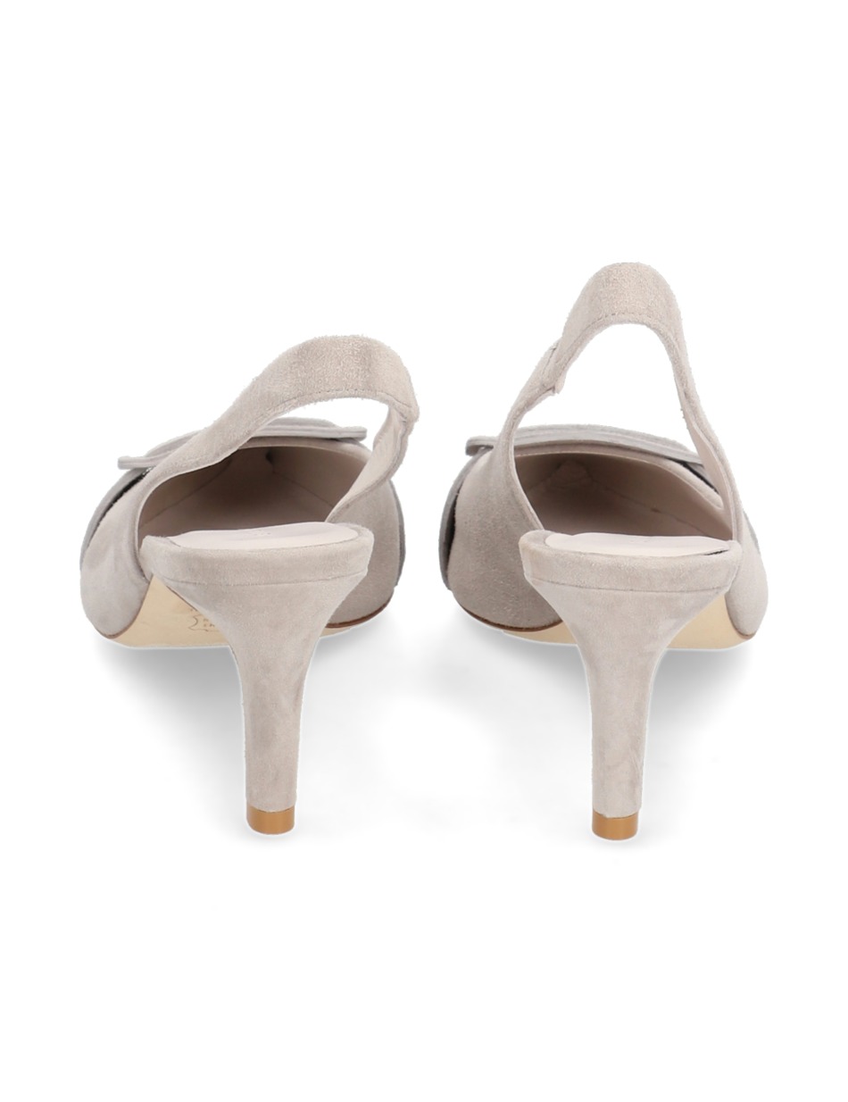 Veloursleder Slingpumps