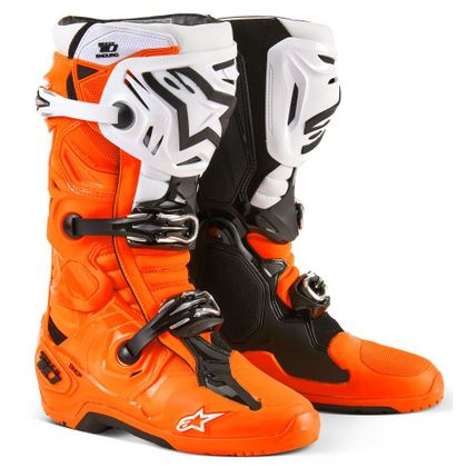 Botte enduro Alpinestars TECH 10 2025 - Orange / Blanc