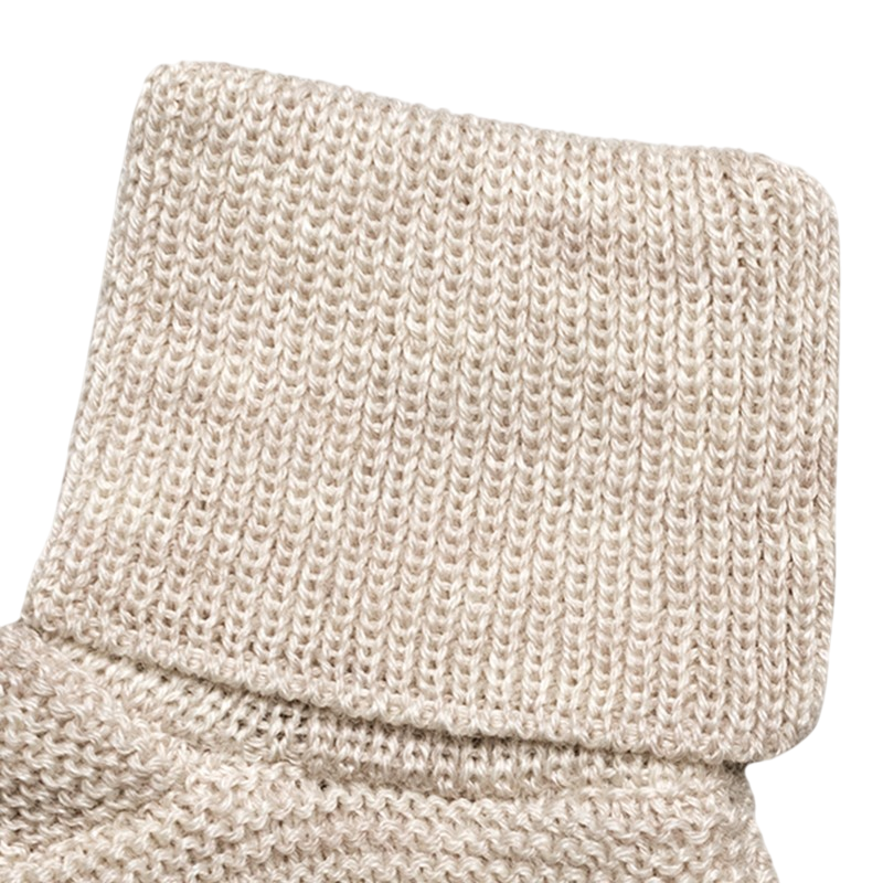 Babyschuhe Merinowolle beige-mélange