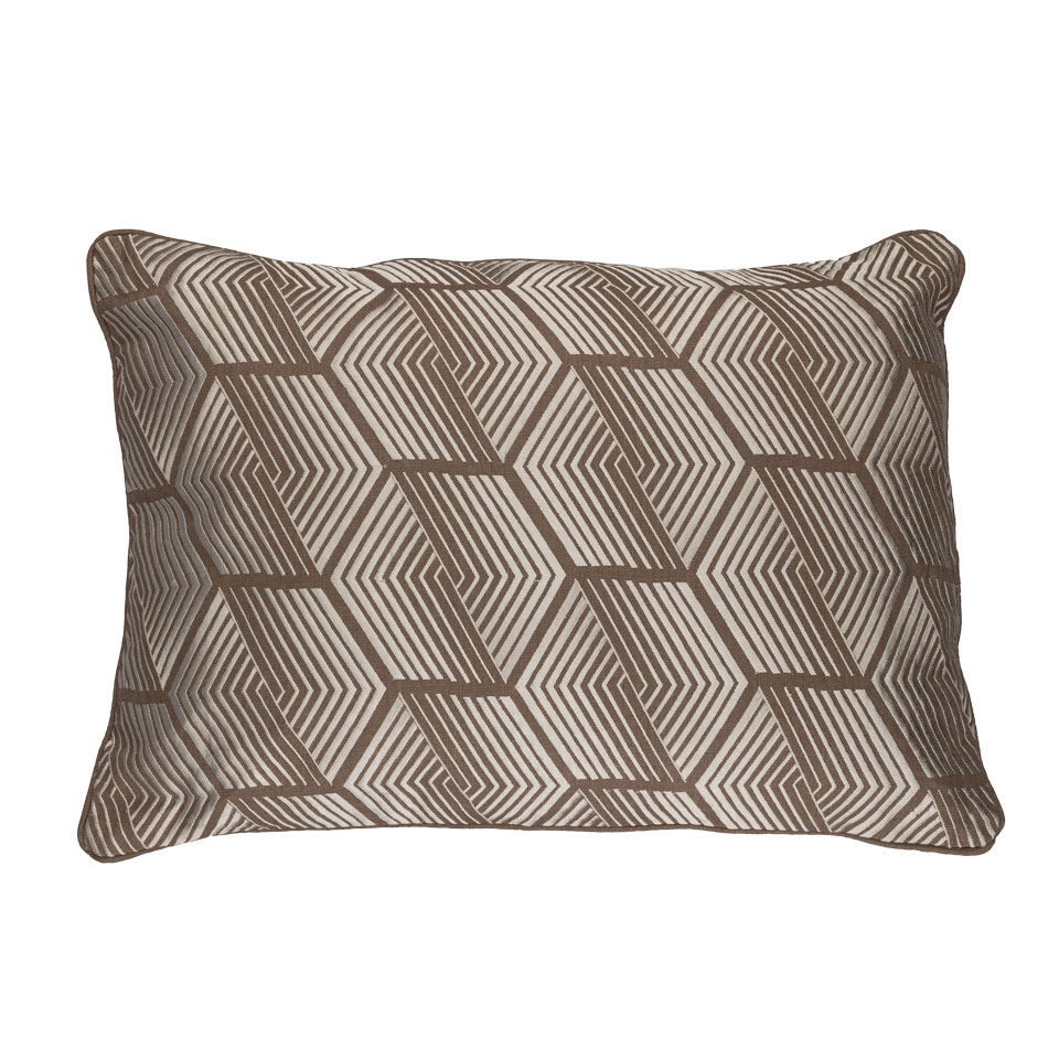 Kussen linnen Art Deco mocca