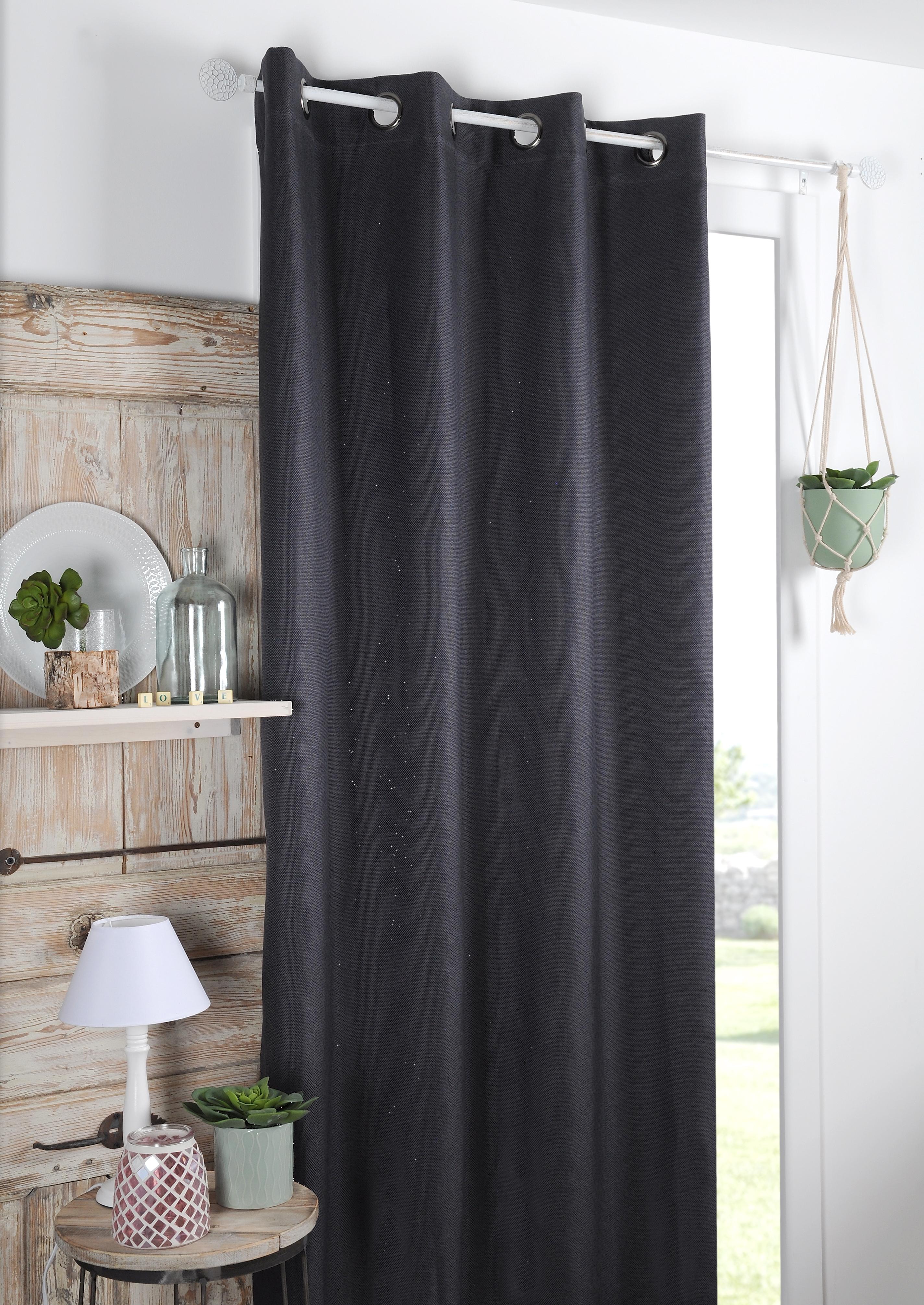 COPENHAGUE RIDEAU OCCULTANT 140X260CM ANTHRACITE