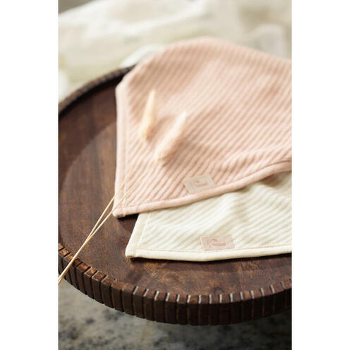 Lot de 2 bavoirs bandana Velvet rib - Wild rose/Ivory - JOLLEIN