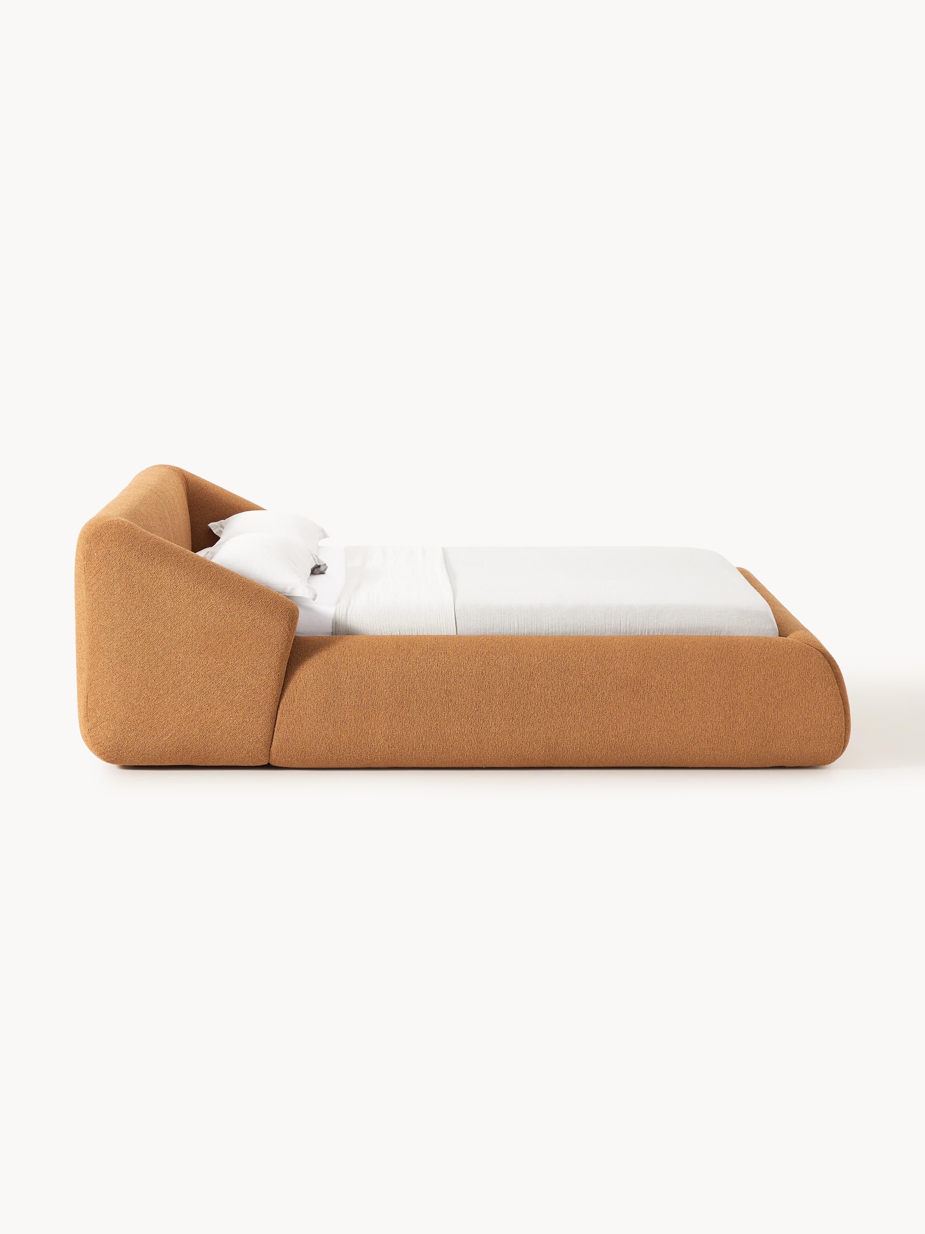 Gestoffeerd bouclé bed Sofia